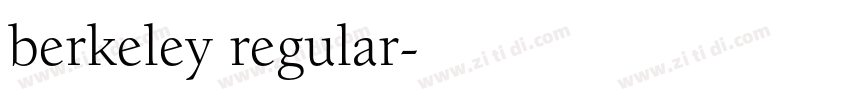 berkeley regular字体转换